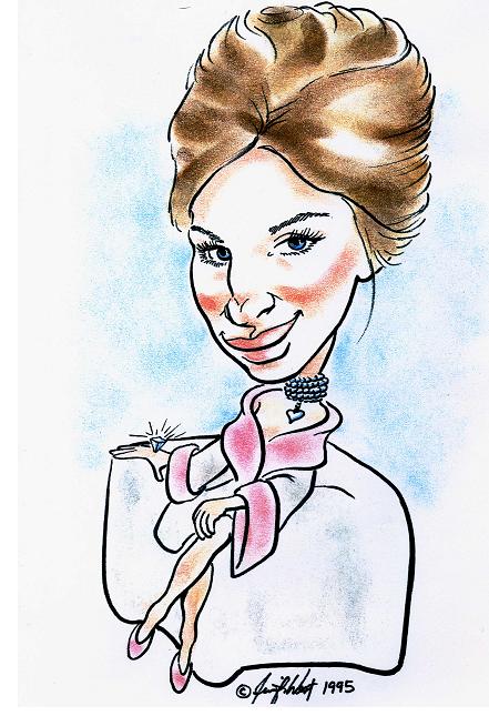 Color caricature enlarged