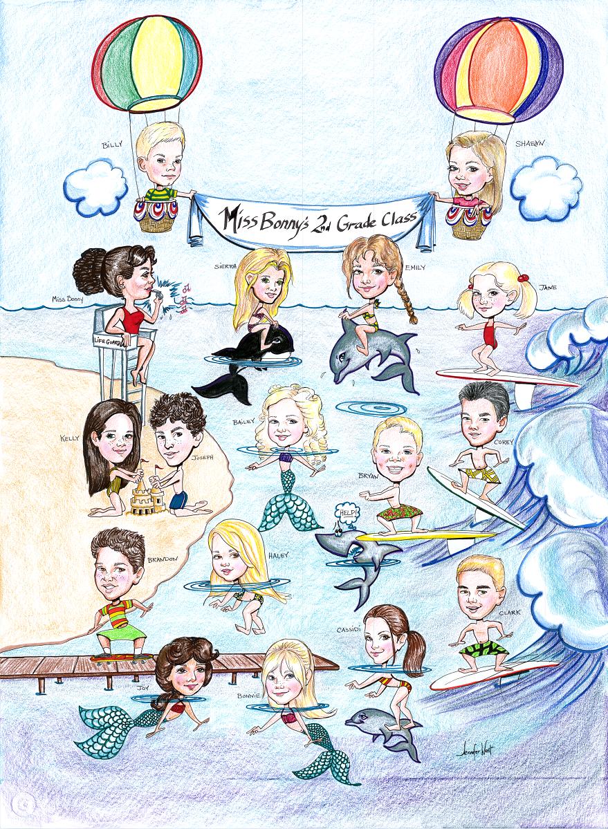 Jennifer West children's party poster