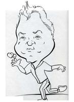 Black and white caricature 1