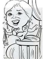 Black and white caricature 2