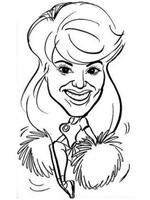 Black and white caricature 4