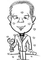 Black and white caricature 5