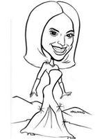 Black and white caricature 6
