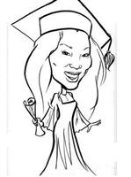 Black and white caricature 7
