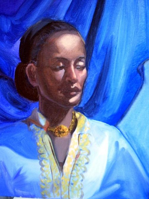 Oil portrait enlarged